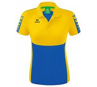 Erima Mujer Six Wings Camisa Polo, New Royal/Amarillo, 44