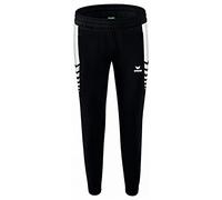 Erima Mujer Six Wings Worker Pantalón, Negro/Blanco, 40