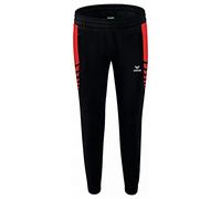 Erima Mujer Six Wings Worker Pantalón, Negro/Rojo, 36