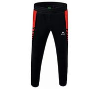 Erima Niños Six Wings Worker Pantalón, Negro/Rojo, 140