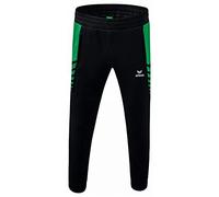 Erima Niños Six Wings Worker Pantalón, Negro/Smaragd, 128