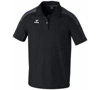 erima Polo EVO Star Hombre (1112434), Negro/Slate Grey, S