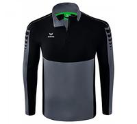 ERIMA Six Wings Top de Entrenamiento con Media Cremallera, Unisex Adulto, Gris (Slate Grey/Black), M