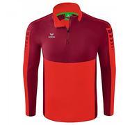 ERIMA Six Wings Top de Entrenamiento con Media Cremallera, Unisex Adulto, Rojo (Red/Bordeaux), M