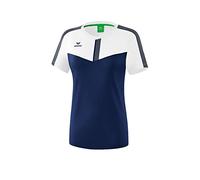 ERIMA Squad Funktion T-Shirt, Women's, Blanco/New Navy/Slate Grey, 42