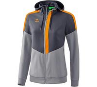 ERIMA Squad Track Top Tracktop con Capucha, Women's, Slate Grey/Monument Grey/New Orange, 38