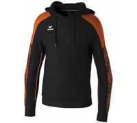 Erima Sudadera con Capucha EVO Star (1072410) Hombre, Negro/Naranja, L