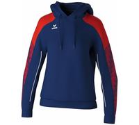 Erima Sudadera con Capucha EVO Star (1072426) Mujer, New Navy/Rojo, 42
