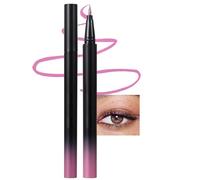 Erinde Delineador de ojos líquido con purpurina rosa, lápiz delineador de ojos con purpurina líquida, lápiz delineador de ojos perlado metálico, maquillaje de ojos brillante resistente al agua, lápiz