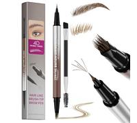 Erinde Lápiz de Cejas Microblading 2 en 1 Doble Punta, Punta Multi-Ramitas y Punta Precisa, Resistente al Agua, Cejas Naturales y Definidas, Larga Duración y Fácil Aplicación #01