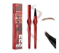 Erinde Lápiz de cejas microblading, pincel preciso, relleno de color de cejas, lápiz de cejas resistente al agua, hasta 12H de larga duración, natural realista 02# marrón claro
