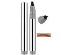 Erinde Lápiz de cejas negro microblading, de larga duración, resistente al agua y a las manchas, cejas naturales y definidas, con aplicador microramificado #01
