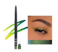 Erinde Lápiz de ojos vert camaleón metálico brillante multicolor resistente al agua, lápiz de ojos multicromo brillante y duradero#04
