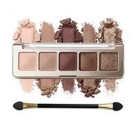 Erinde Paleta de Maquillaje de Ojos 5 Colores, Paleta de Sombras de Ojos Mate y Paillette, Eyeshadow Altamente Pigmentado, Textura Suave Fácil de Difuminar, con Pincel Aplicador #03