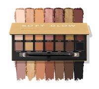 Erinde Paleta de sombras de ojos con 14 tonos de alta pigmentación, mate y brillante, larga duración y fácil de difuminar, fórmula vegana, libre de crueldad animal, con espejo y pincel de doble