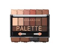 Erinde Paleta de sombras de ojos de 10 colores, mate y brillante, altamente pigmentada y duradera, con pincel para sombra de ojos, fácil de mezclar, paleta de maquillaje de ojos #02