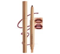 Erinde Perfilador de Labios con Pincel de Difuminado, Lápiz Labial Mate de Larga Duración, Delineador de Labios Cremoso e Impermeable, Alta Pigmentación y Efecto Voluminizador #08