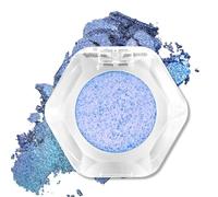 Erinde Sombra de Ojos Azul Holográfica, Paleta de Sombras de Ojos Brillo Metálico, Alta Pigmentación y Resistente al Agua, Maquillaje de Ojos Multicromo #03