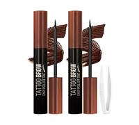 Erinde Tinte de Cejas Peel-Off 2 Piezas, Gel de Cejas de Larga Duración, con Pinzas, Efecto Natural, Sin Dañar el Vello ni Irritar, Hasta 3 Días #02 Marrón