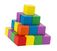ERINGOGO 1 Juego Bloques de Madera para Educación Infantil Cubos de Matemáticas de Madera Didáctica de Volumen Mini Cubos Artesanales para Manualidades y Proyectos DIY
