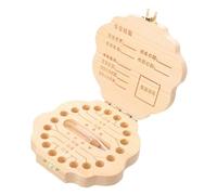 ERINGOGO 1 Juego caja de dientes de leche dentición recuerdo titular de diente perdido titular de los dientes soporte para dientes de primer recipiente de recogida de dientes Madera