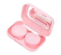 ERINGOGO 1 Juego Estuche para Lentes de Contacto Equipo Caso Estuche Limpiador de Lentes de Gafas de Viaje de Gafas de Ojos s para anteojos Vidrio Rosa