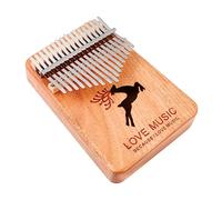 ERINGOGO 1 juego Kalimba de Madera Teclas para Principiantes Instrumento Musical Portátil de Pulgar Diseño de Cuerpo con Sonido para Aprendizaje y Práctica Cualquier Lugar