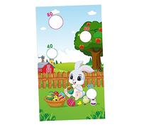 ERINGOGO 1 Pieza Tirar la Bandera del Juego temático Juego de Fiesta Juego de Pascua Ornamento de la Bandera Estandarte Tirar Pancarta lanzar Pancarta de Juegos Pancarta de Saco de Arena