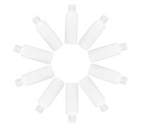 ERINGOGO 10 Botellas de Viaje de Plástico de 100ml Diseño de Exprimidor para Dispensar Cantidad Adecuada, Ideales para Camping y Viajes al Aire Libre