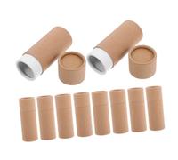 ERINGOGO 10 Cajas de Tubos de Papel para Manualidades y Tubos de Cartón para Embalaje, Caja de Obsequio Portátil de Papel Kraft Marrón de 20 Ml para Viajes y Ocasiones Diversas