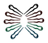 ERINGOGO 10 Horquillas Cabello de Resina Vintage y Ligera para Moños Elegantes en Promesas y Recitales para Mujeres y Niñas