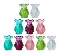 ERINGOGO 10 Jarrones Miniatura Decorativos para Casa de Muñecas Set de 10 Piezas 5 Colores 2 Unidades Cada Uno Accesorios para Decoración en Miniatura Adornos para Escritorio y