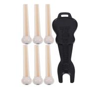 ERINGOGO 10 Juegos Clavijas para Puente de Guitarra Clavijas de Guitarra Acústica con Extractor de Herramienta para Cuerdas de Kit de Herramientas para Mantenimiento de Cuerdas