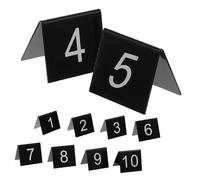 ERINGOGO 10 Piezas Marcadores de Evidencia Triangulares Acrílicos Números Señales de Mesa para Decoración Temática Fiesta y Práctico
