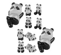 ERINGOGO 10 Piezas Mini Panda Figurines Glow In The Dark Decoraciones de Resina para Miniatura y Casas de Muñecas Adornos de Animales