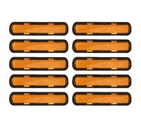 ERINGOGO 10 Piezas Pegatina Reflectante para Motocicleta y Bicicleta de Plástico Naranja, Adhesivo Resistente al Clima para Seguridad Vial en Conducción Nocturna