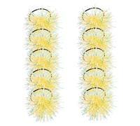 ERINGOGO 10 Piezas Pom Hair Ties Tinsel Strips Elastic Ponytail Holders Fashion Hair Accessories For Women