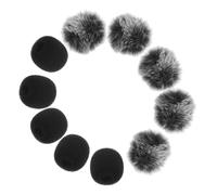 ERINGOGO 10 piezas Protectores de Micrófono Algodón Suave Accesorios para Auriculares con Funda Antiviento Ligera y Duradera para Grabaciones Interiores y Exteriores