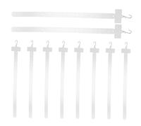 ERINGOGO 10 Piezas Tiras de Colgantes de Soporte Clip de Soporte de señal de mercancía Clip de exhibición de Letrero de mercancía Clips de Letrero Gancho de Acero Inoxidable Transparente
