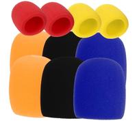 ERINGOGO 10 piezas Unidades Fundas de Esponja para Micrófono de Mano Cubiertas Antiviento Resistentes para Escenario Protectores de Micrófono Colores Surtidos para Karaoke y Dj
