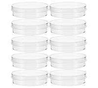 ERINGOGO 10 Placas de Petri Redondas con Tapa de Plástico Transparentes Cultivo Celular Espacio Ampliado y Estabilidad Mejorada para Laboratorio y Microbiología para Experimentos