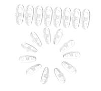 ERINGOGO 100 Almohadillas Nasales Suaves Para Gafas Almohadillas De Repuesto De Silicona Para Puente De Gafas Gel De Sílice Transparente