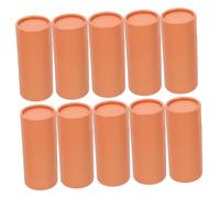 ERINGOGO 10piezas Caja Redonda Vacía Para Almacenar Té Contenedor Tubular Con Tapa De Caja De Cartón Vacía Para Aceites Esenciales y Especias Para Empaquetar Té Casa o Tienda