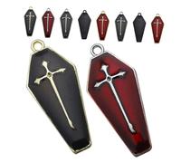 ERINGOGO 10piezas Colgantes De Cofres De Aleación Para Joyería Halloween Accesorios Góticos Dijes De Esmalte De Cofre y