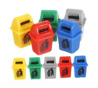 ERINGOGO 10piezas Mini Cubos De Basura De Resina para Muñecas Contenedores De Clasificación De Desechos Decoración De Paisajes y Escenas Casa De Muñecas