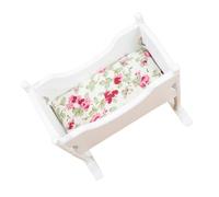 ERINGOGO 12 Modelo de Cuna para Ñiño Adorno Decorativo Seguro y Detallado para Habitación Infantil Accesorio de Mobiliario en Miniatura