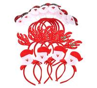 ERINGOGO 12 Piezas Diademas Navideñas para Adultos y Diseño Mezcla de Papá Noel Muñeco Accesorios Creativos para Fiestas y de Navidad