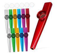 ERINGOGO 12 piezas Kazoo Metálico para Adultos Instrumento Musical Práctico Ligero y de Usar para Educación Temprana y Grupo