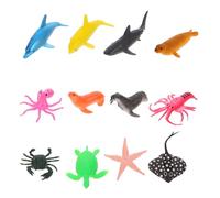 ERINGOGO 12 Piezas Modelo De Animal Marino Modelo De Criaturas Acuáticas Estatua De Animales Marinos Decoraciones del Patio del Acuario Accesorios para Jardines De Hadas Abdominales