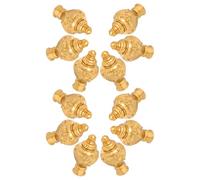 ERINGOGO 12 Piezas Remates para Barra de Cortina 26-28 Mm, Tapas de Extremo de Varilla Retro en Plástico Dorado, Accesorios Decorativos Vintage para Ventana, Remates de Barra de Cortina